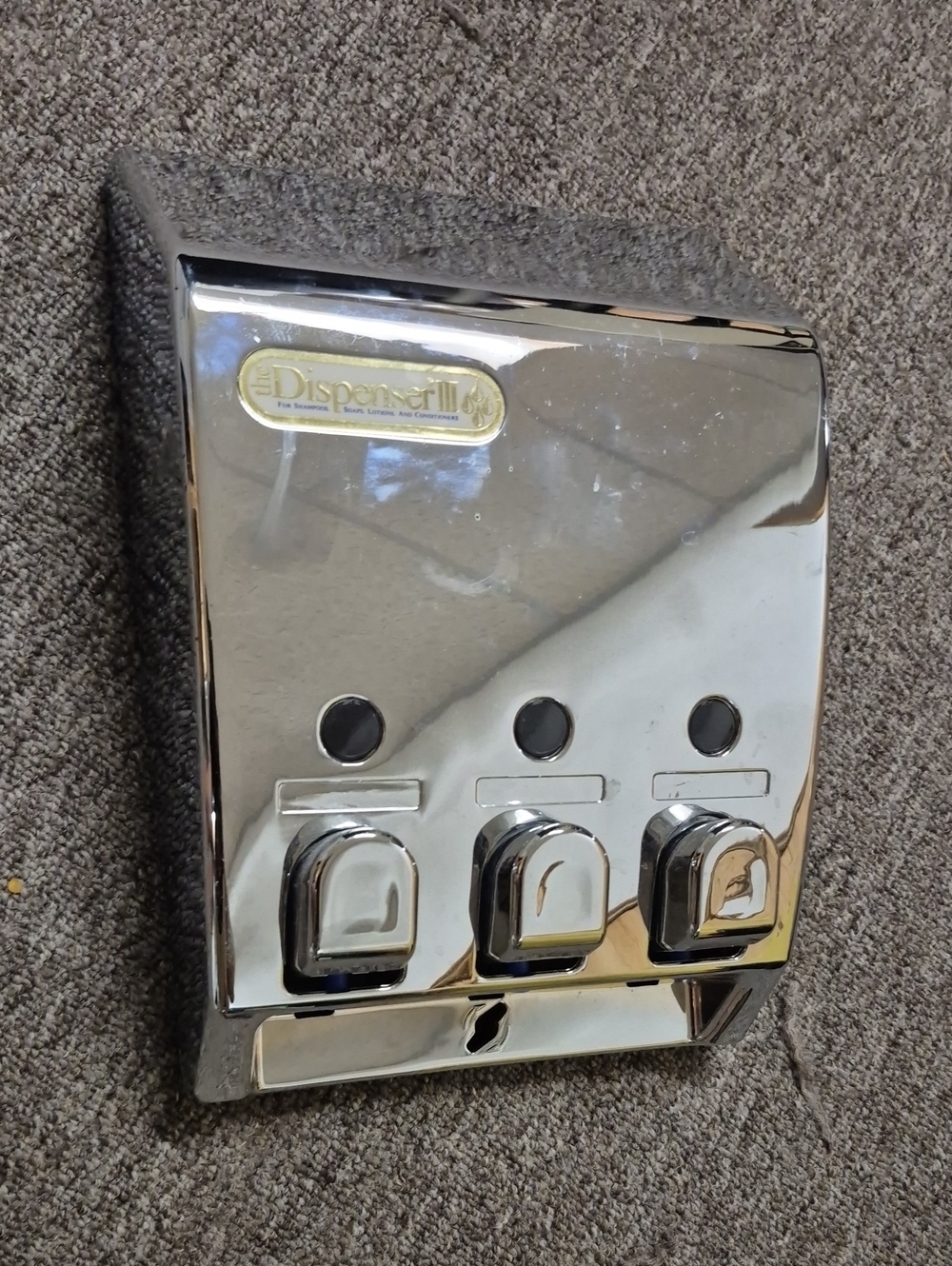 Triple Soap/Shampoo Dispenser - Chrome Finish